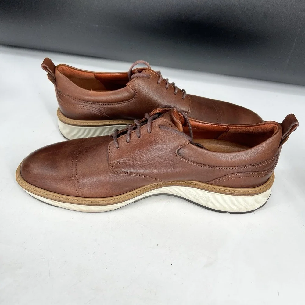 ECCO Men's St.1 Hybrid Derby Brown Cap Toe Dress Shoes EU 42 Size 8 - 8.5‎